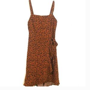 Xhilaration Cheetah Strappy Wrap Dress